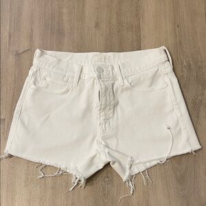 Women's Cream Denim Shorts Mother Denim